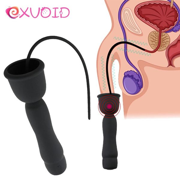 EXVOID Pénis Plug Vibrateur Dilatateur Sons Mâle Pénis Insert Dispositif Urétral Cathéter Sex Toys Pour Hommes Anal Prostate Massage X0320