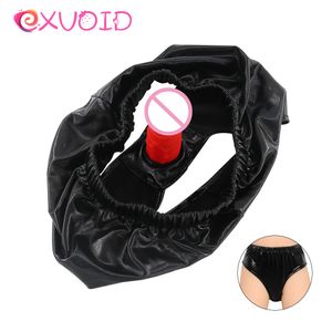 EXVOID Siliconen Penis sexy Onderbroek Dildo Ondergoed Slipje sexy Speelgoed voor Vrouwen Erotische Vrouwelijke Masturbatie Outdoor Vaginale Plug