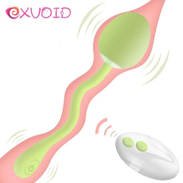 Exvoid Smart Kegel Ball Vibrator Sexy Toys for Women Vagina Apreten Ejercicio Vibrador de huevo Ben Wa Ball Entrenador G-Spot masajeador