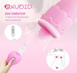 Exvoid tong orale likken vibrators sexy speelgoed voor vrouwen eier vibrator gspot vagina massager dildo 12 snelheden clitoris stimulator3866779