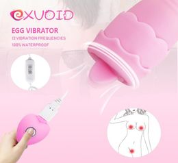 Exvoid tong orale likken vibrators sexy speelgoed voor vrouwen eier vibrator gspot vagina massager dildo 12 snelheden clitoris stimulator7798149