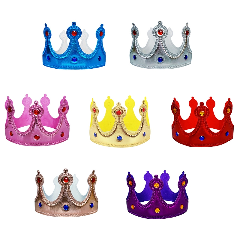 Cappelli da corona da festa accattivante giocattolo abbigliamento per la testa per bambini artigianato fai-da-te corone di design carine multicolore festa d5qa