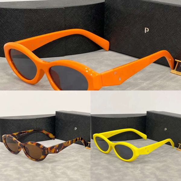 Gafas de sol de diseñador de ojos Elipses de gato para mujeres Marco pequeño Tendencia Hombres Regalo Playa Sombreado Protección UV Gafas polarizadas con caja Niza 55