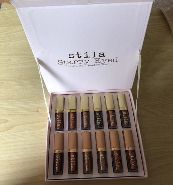 Eye for Elegance Set Starry Every Liquid Eyeshadow Vault Travel Makeup Glow Set Eye Cosmetics for Girls 12 Colors4740290