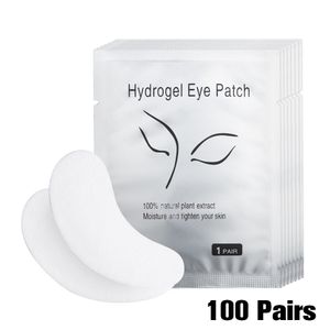 Patches de gel pour les yeux 100 paires / emballage Hydrating Eye Care Papet Patches en papier sous les coussins pour les yeux cils pour le maquillage