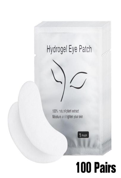 Patchs de Gel pour les yeux 100 paires, tampon de soins hydratant pour les yeux, patchs en papier sous les coussinets pour les yeux, pour le maquillage 7160261