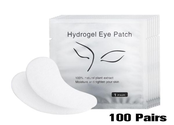 Patchs de Gel pour les yeux 100 paires, tampon de soins hydratant pour les yeux, patchs en papier sous les coussinets pour les yeux, pour le maquillage 5653504
