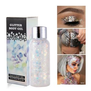 Paillettes pour les yeux Ongles Cheveux Corps Visage Paillettes Yeux Ombre Lâche Coloré Paillettes Crème Scène Festival Fête Décoration Maquillage Cosmétique YS0040