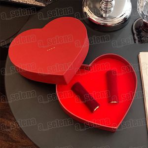 Marque lèvres maquillage rouge à lèvres 2 pièces/ensemble saint valentin cadeau boîte mat rouge à lèvres ensemble imperméable longue durée cosmétiques avec sac