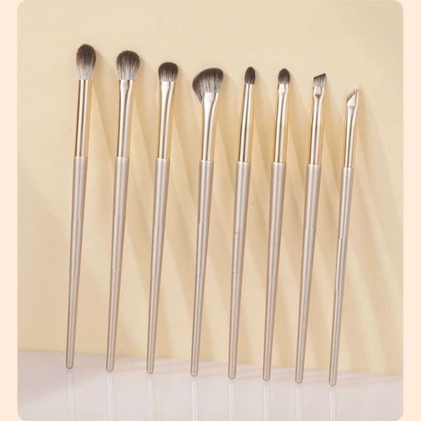 Ensemble de pinceaux de maquillage pour les yeux, mélange de fard à paupières de luxe, modelage, mise en évidence des taches, correcteur de sourcils, doublure, pinceaux cosmétiques, outils en métal Taklon doux