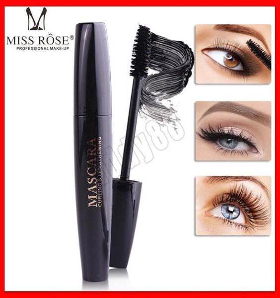 Maquillage des yeux Miss Rose 4D Mascara imperméable longue durée Curling épais noir Mascara 4D fibre de soie extension de cils Mascara maquillage 7359552