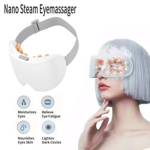 Masseur oculaire 2023 Nano Steam, soins oculaires intelligents, chauffage, musique Bluetooth pour soulager la Fatigue et les cernes sous le 231030