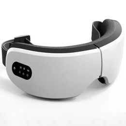 Oogmassager 4D Elektrische oogmassager Smart Bluetooth Music Vibration Verwarming Massage voor vermoeide ogen Donkere kringen Verwijder oogverzorgingsinstrument 231218