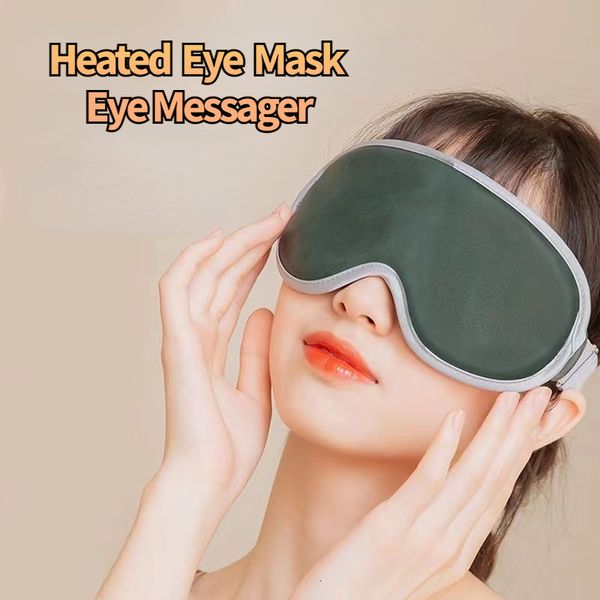 Masseur pour les yeux 5 modes Masseur pour les yeux Vibration Masque pour les yeux chauffants Arrêt automatique Charge USB Machine de soins des yeux Spa Masque de sommeil avec télécommande 230602