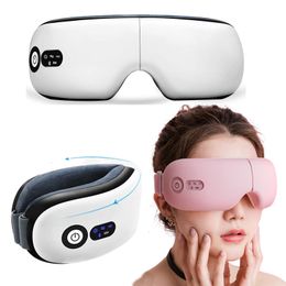 Eye Massager 6D Electric Smart Air Bag Airbag Press Care Compres Vibration Chauffée Bluetooth Musique Sleep Mask Massage 230718