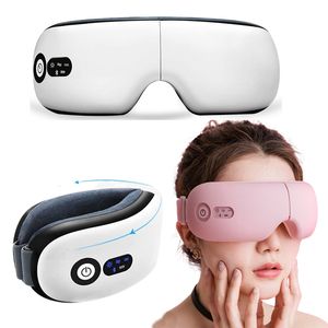 Masajeador de ojos 6D Bolsa de aire inteligente eléctrica Masajeador de ojos Airbag Prensa de aire Cuidado de los ojos Compres Vibración calentada Bluetooth Música Máscara para dormir Masaje 230227