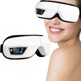 Masajeador de ojos 6D Smart Airbag Vibración Instrumento de cuidado eléctrico Calentado Bluetooth Música Dormir Aliviar la fatiga y las ojeras 221208
