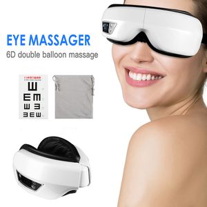 Eye Massager 6D Smart Eye Massager Airbag Vibration Eye Care Instrument Compress Air bag Pression Massage Lunettes Fatigue Pouch Wrinkle 230726