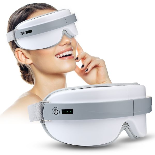 Masseur pour les yeux Connexion Bluetooth à partir du téléphone Musique Compression de vibrations électriques Instrument de soins sans fil Dispositif anti-fatigue 230718