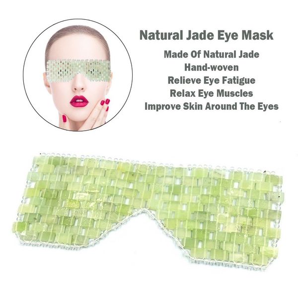 Masajeador de ojos Gota y venta al por mayor de alta calidad 100% máscara de jade natural Belleza facial Herramientas para el cuidado de la piel con caja 221208