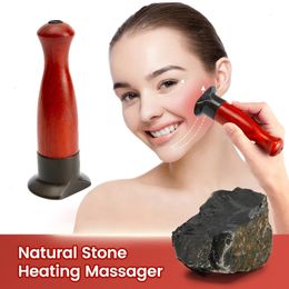Masseur pour les yeux électrique Bian pierre chauffante Massage du visage pour le cou serrer la peau de levage Guasha aiguille d'énergie chaude Gua Sha 231211