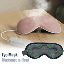 Masseur pour les yeux Masque de massage électrique Vibration 3D Thérapie thermique Patch de sommeil Soulagement de la fatigue Acupuncture Cercle foncé Sec 221208