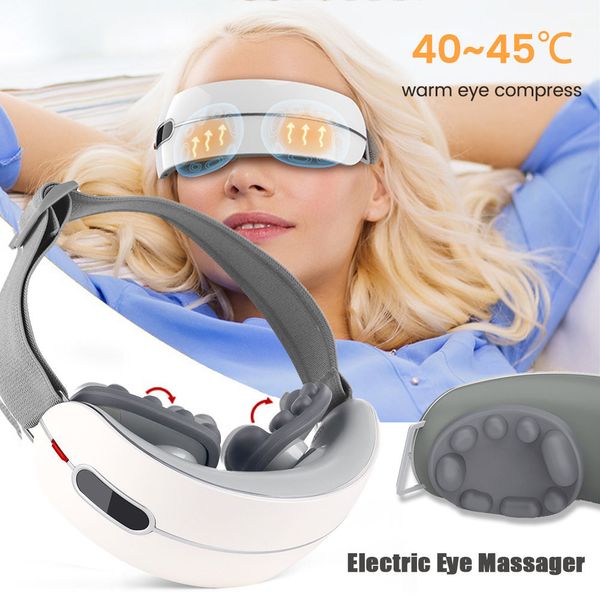 Masseur pour les yeux électrique lunettes de thérapie par Vibration intelligente masques de sommeil avec compresse Bluetooth poche de Fatigue rides 221208