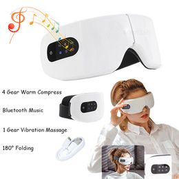 Masseur pour les yeux Massage par vibration électrique Bluetooth Thérapie chauffante intelligente Anti-rides Soulage la fatigue et les soins des cernes 221208