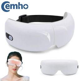 Masseur pour les yeux Masseur pour les yeux 6D Airbag intelligent Vibration Instrument de soins des yeux Chauffage Bluetooth Musique soulage la fatigue et les cernes Masque de sommeil. 231013