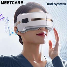 Oog Massager Ogen Vermoeidheid Verlichting Smart Airbag Trillingen Comprimeren Massage Bluetooth Muziek Ontspannen Slaap Verbeteren Anti Oogzak 240118