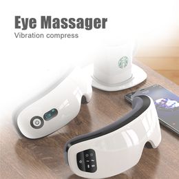 Masseur pour les yeux Masseur pour les yeux pliable Charge USB Masque pour les yeux intelligent Vibromasseur Compresse Bluetooth Musice Soins des yeux Chauffage Dispositif de soulagement de la fatigue 230609