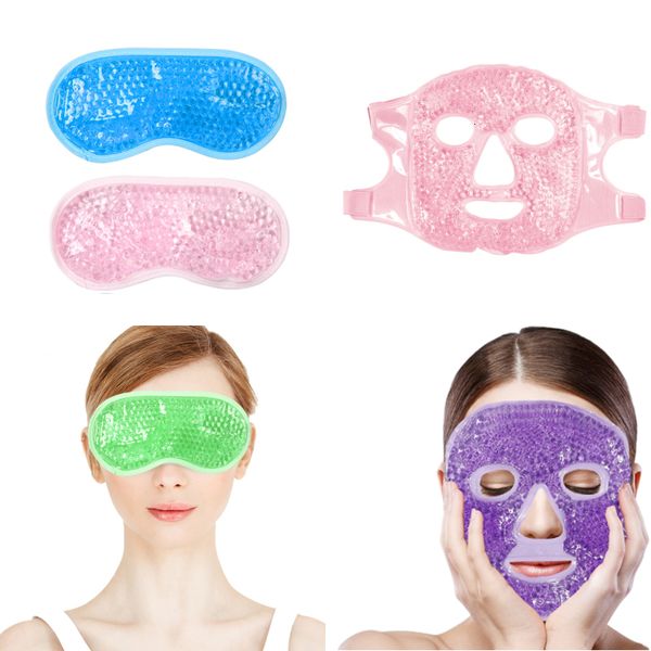 Masseur pour les yeux Gel de glace Masque pour le visage Masque pour les yeux Anti-rides Soulager la fatigue Raffermissant pour la peau Spa Thérapie par le froid Pack de glace Massage de refroidissement 230718