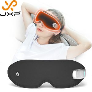 Oogmassageapparaat JXP Compressiemassage met warmtetrilling Slaapmasker Luchtdruk Blackout 3D 3 in 1 oplader Droog instrument y230920