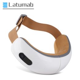 Oogmassager latumab oogmassager met warmte Bluetooth Compressie Vibratie voor het verlichten van oogstam donkere cirkels oogtassen oogtherapie Massager 230411