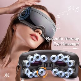 Eye Massager Magetic Therapy Eye Massager Elektrisch oogmassage-instrument Bluetooth-massagebril Verlicht vermoeidheid Dark Circle Eyes Beauty 230602