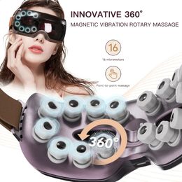 Masseur pour les yeux Thérapie Megetic Lunettes de massage des yeux Bluetooth Relax L'acupression soulage la fatigue Instrument de soins des cernes 231030