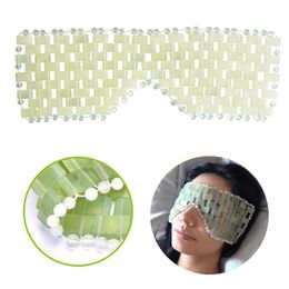 Oogmassager Natural Jade Stone Masker Koeling Slaaptherapie Anti -verouderende schaduw Cover Relaxatie Stress verlicht 221208