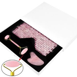 Masseur pour les yeux Quartz Rose naturel Jade masque pour les yeux Gouache grattoir visage rouleau de Massage pierre de cristal thérapie par le froid sommeil couverture des yeux outil de Massage 231214