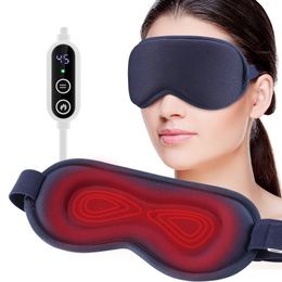 Oogmassageapparaat Herbruikbaar USB Elektrisch verwarmd oogmasker Comprimeren Warme therapie Zorg Verlichten vermoeide droge slaap Blinddoek 230920