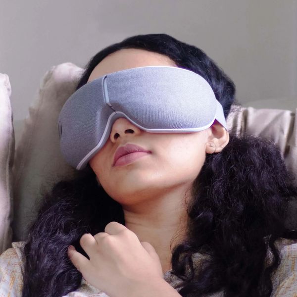 Masseur pour les yeux VENTE..VENTE..VENTE...Goodiu Masseur pour les yeux intelligent pour les migraines Appareil de soins des yeux chauffé avec musique Bluetooth Masseur pour les yeux Soins du visage 231211