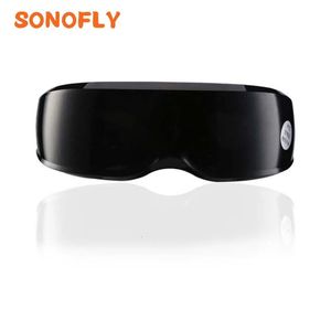 Masseur oculaire SONOFLY Massage des yeux sans fil Instrument à écran tactile Vibration intelligente plusieurs modes Lunettes de massage Poche de fatigue Rides HYJ-018 231211