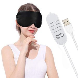 Eye Massager Masque pour les yeux chauffé par USB peut être réutilisé Masque pour les yeux à la vapeur de soie USB Masque pour les yeux pour le soin des yeux du fard à paupières bouffant patch rond anti-foncé 230506