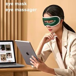 Masseur pour les yeux Vibration Chauffage et refroidissement Masque à vapeur Soulager la fatigue Cercle sombre Thérapie sèche Compresse chaude Outils de soins 221208