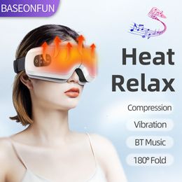 Oogmassager met warmtecompressie en Bluetooth Music 6 -modi voor ontspannen Verminder spanning verbeteren slaap 230516