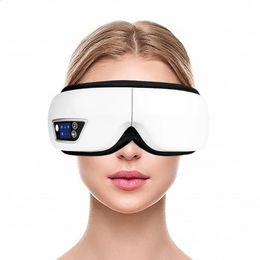 Masseur pour les yeux avec vibration thermique 6D Airbag intelligent Instrument de massage des yeux électrique Soins des yeux Lunettes de beauté avec musique Bluetooth 240127