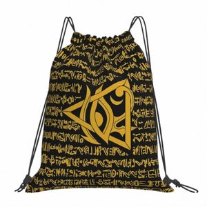 Oog van Horus V-Viking Age Cool Print Drawring Bags Men Women Storage Backpack Tiener Traveltas Multi-Functi Pocket W9PC#