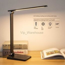 Augenschutz Lernen Schreibtischlampe LED Klapp Touch Dimmen LED Schreibtischlampe Studentenwohnheim Laden und Anschließen Dual-Use-Readi HKD230807