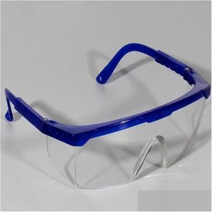 Protección ocular Gafas de seguridad Gafas de laboratorio Gafas protectoras Lente transparente Lugar de trabajo Suministros antipolvo Entrega directa Oficina Autobús escolar Dhejn