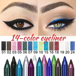 Ombre à paupières 14 couleurs crayon eye-liner longue durée pigment imperméable vert brun eye-liner stylo femmes mode couleur maquillage des yeux cosmétiques 231023