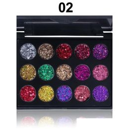 Oogschaduw 15 kleur glitter pallete pigment professioneel make -up palet longlasting make -up oogschaduw maquillage drop levering gezondheid ot0mw